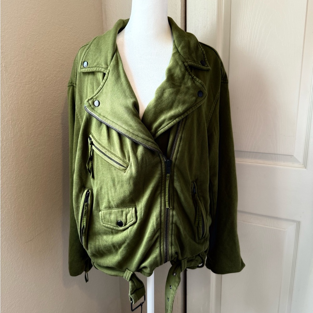 We The Free Rebel Knit Oversized Moto Jacket - Picture 4 of 8